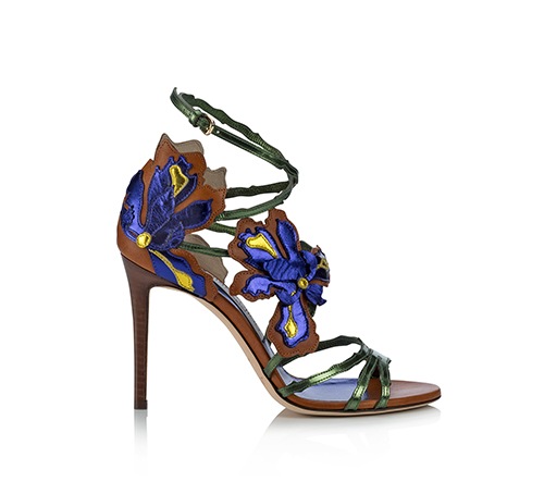 Jimmy Choo - LOLITA Canyon Mix Mirror Leather and Vaccetta Sandals at Marina Bay Sands